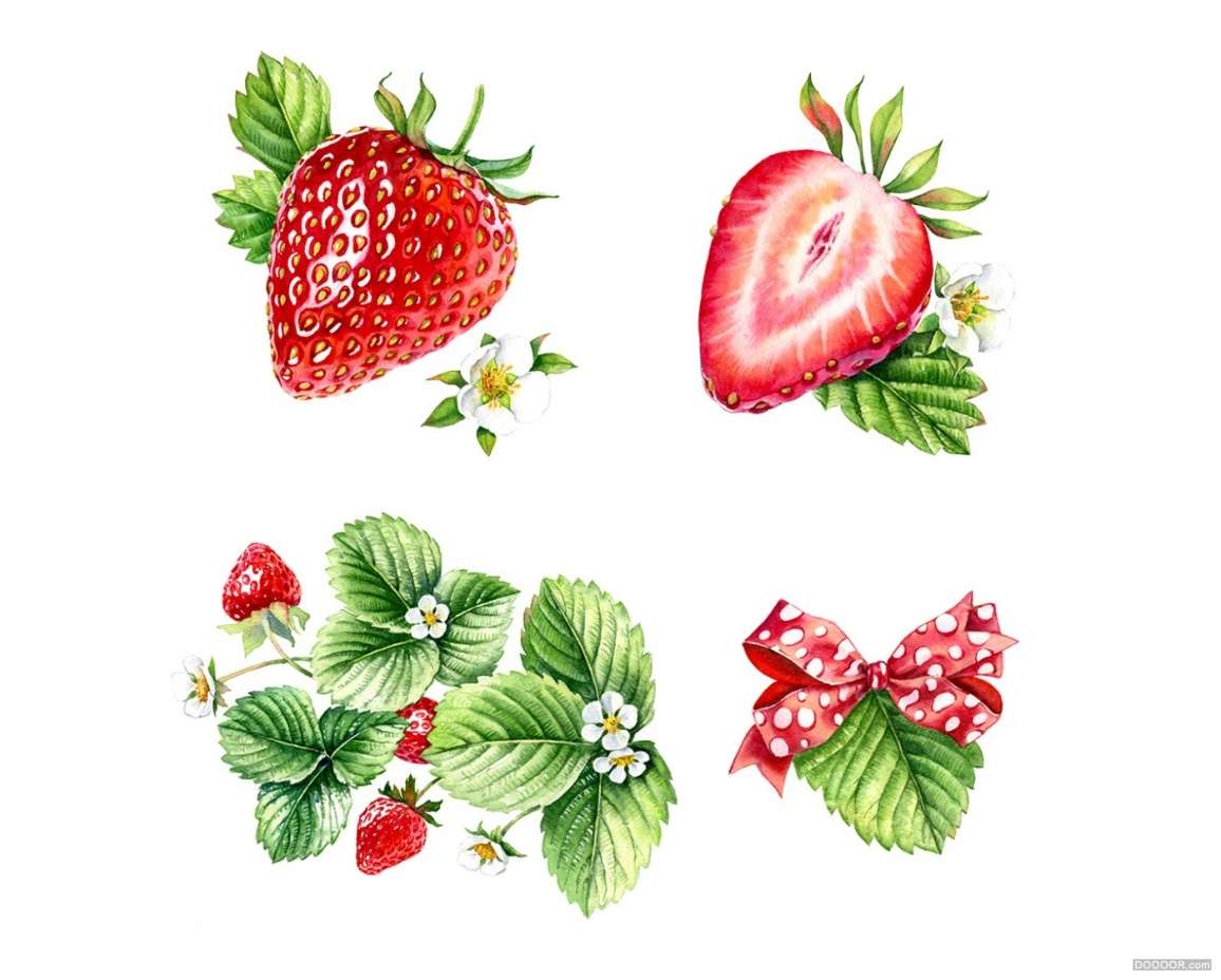 完美草莓手绘，太酷了