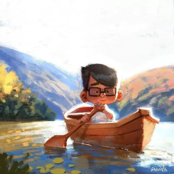 温馨的小插画风格