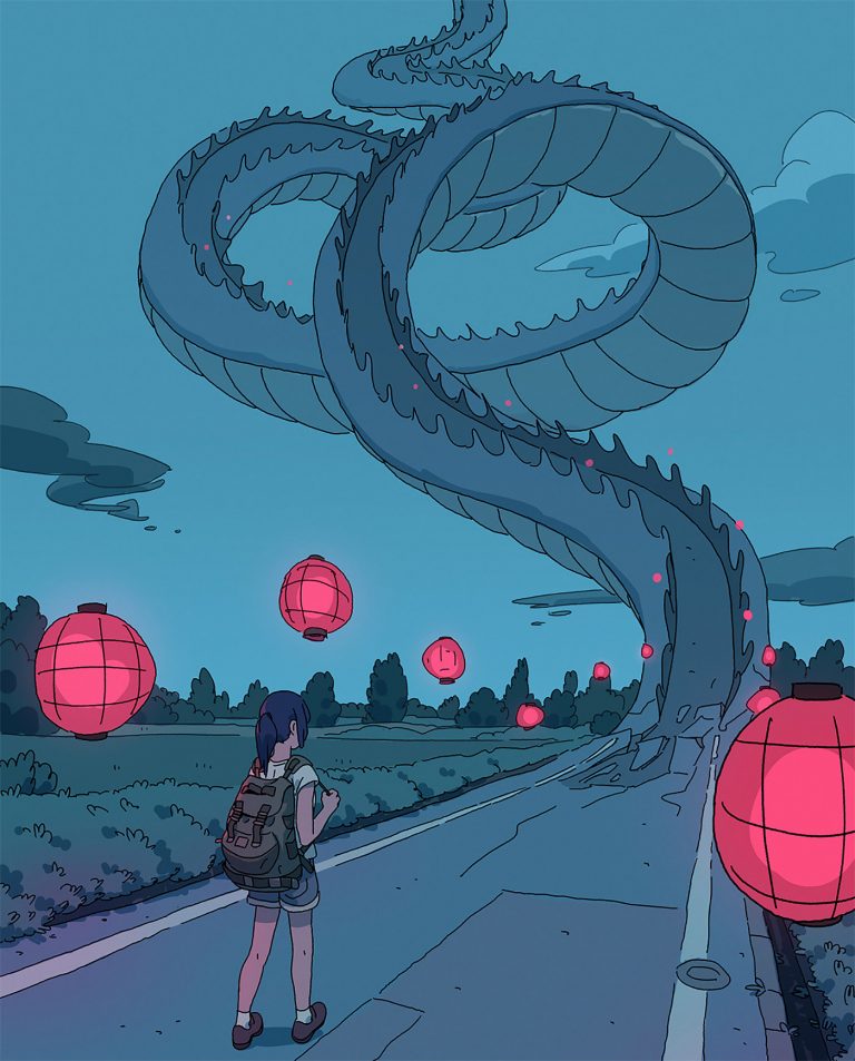 宫崎骏风插画