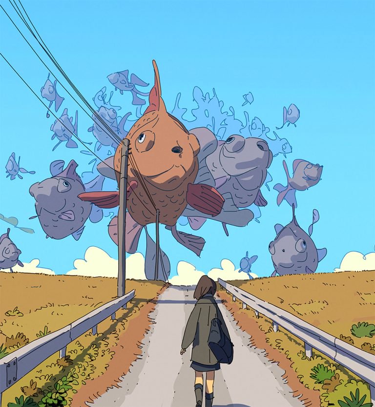 宫崎骏风插画