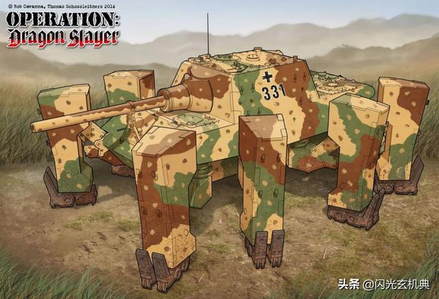 动漫风格战争武器绘本：机甲装备型二战战车原画欣赏 ...