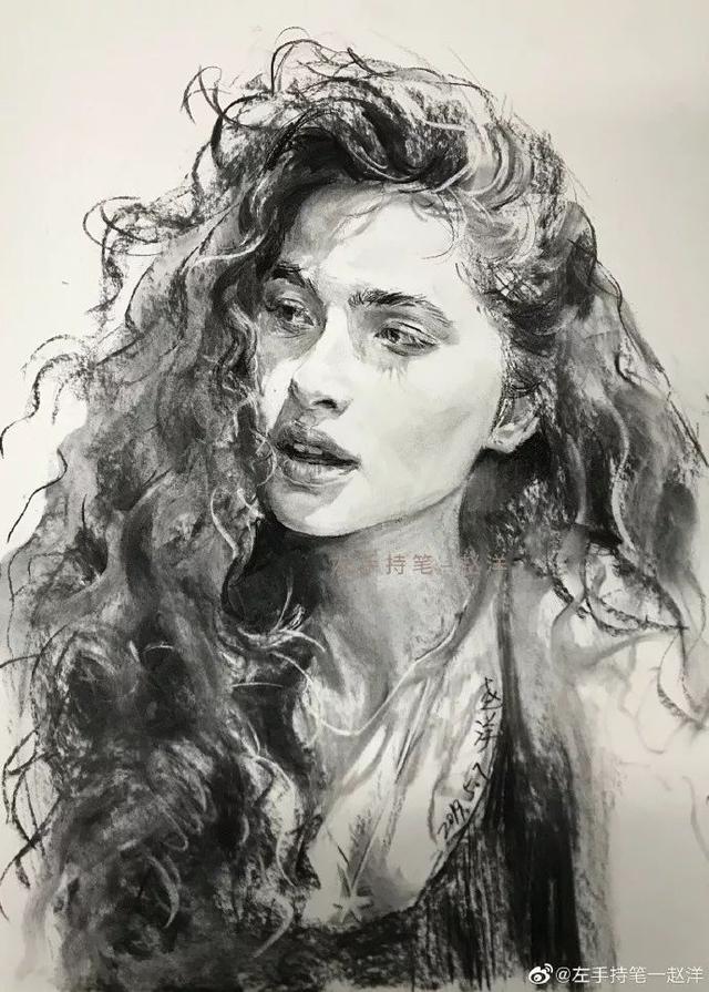 画皮画骨难画魂，看了央美才男的素描和色粉美女，美得让我想恋爱 ...