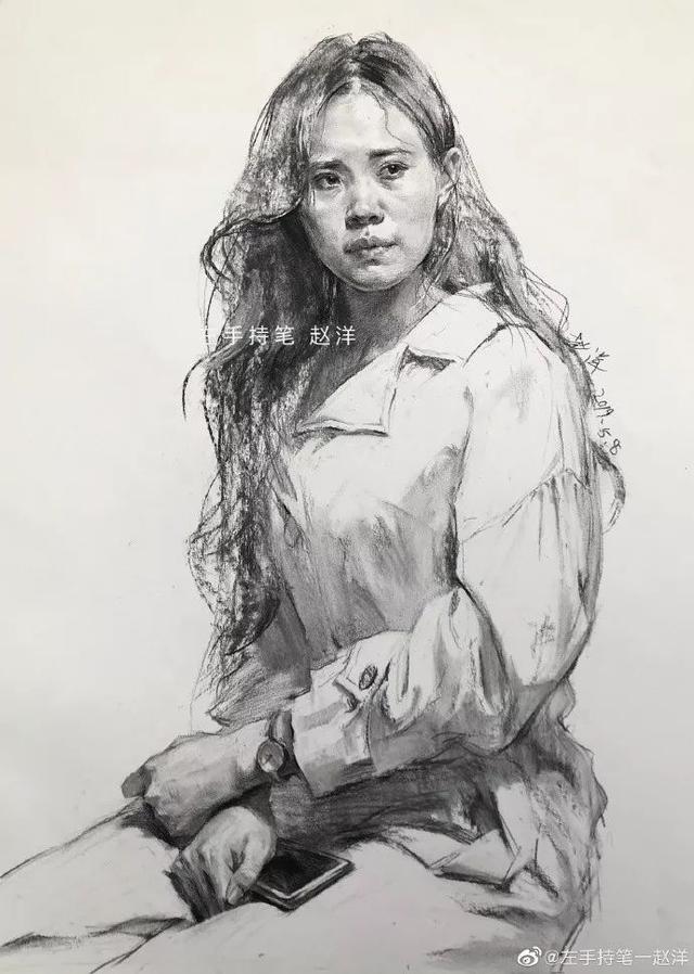 画皮画骨难画魂，看了央美才男的素描和色粉美女，美得让我想恋爱 ...