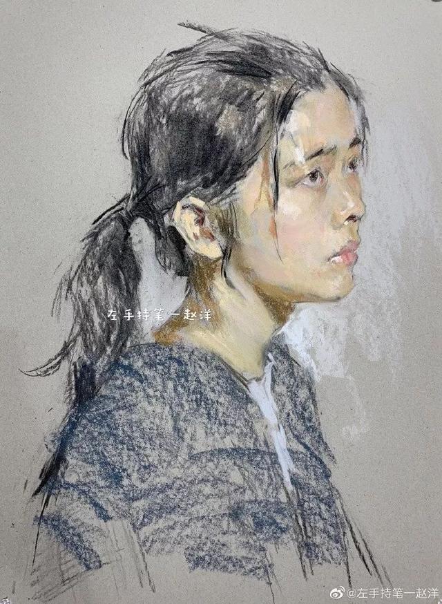 画皮画骨难画魂，看了央美才男的素描和色粉美女，美得让我想恋爱 ...