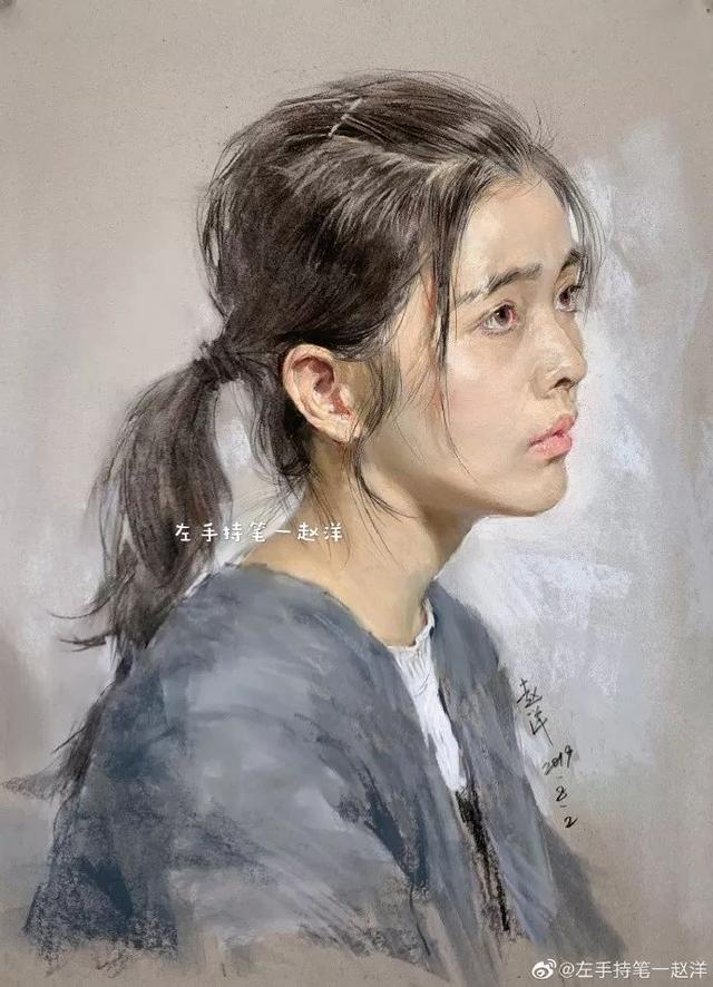 画皮画骨难画魂，看了央美才男的素描和色粉美女，美得让我想恋爱 ...