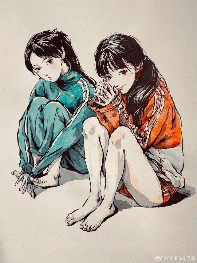 让人喜爱的神仙颜值女孩绘画