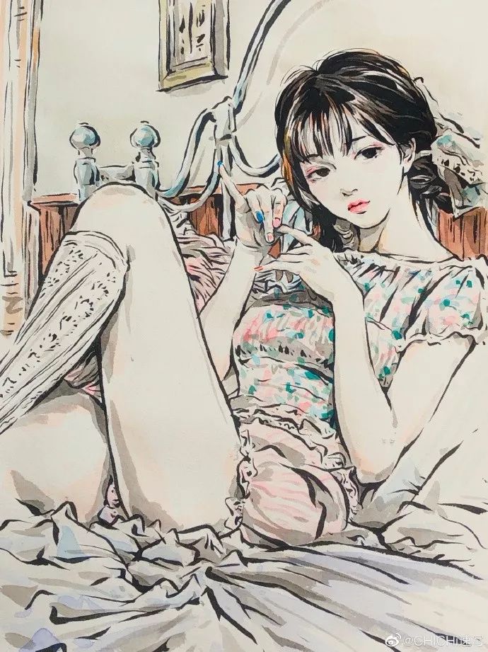 让人喜爱的神仙颜值女孩绘画