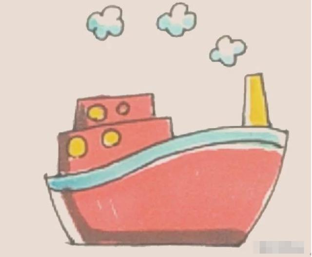 一笔一画，轻松学会，绘画教程连载（9）：轮船