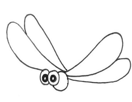 画一只简笔画蜻蜓