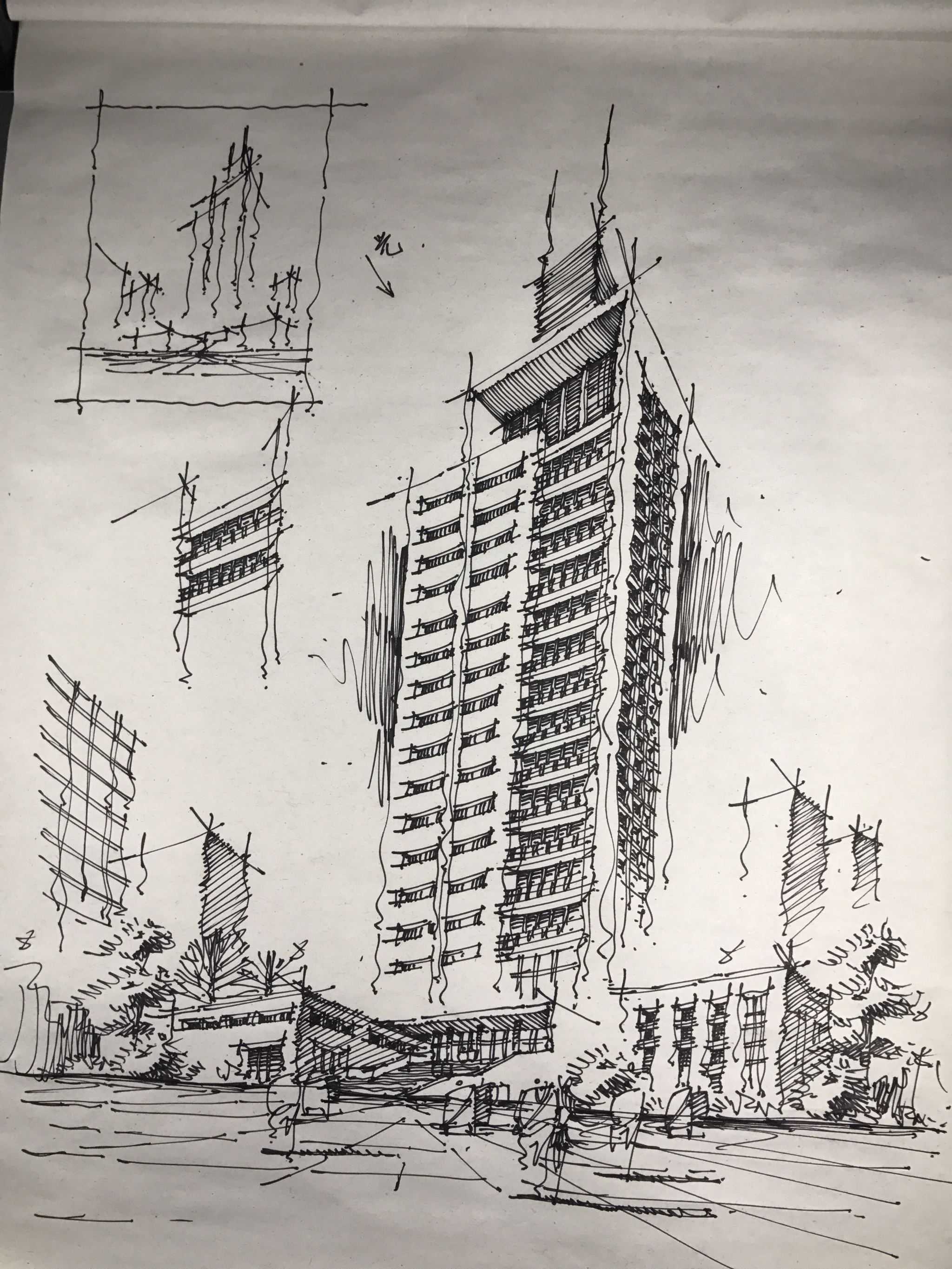 建筑设计空间绘画