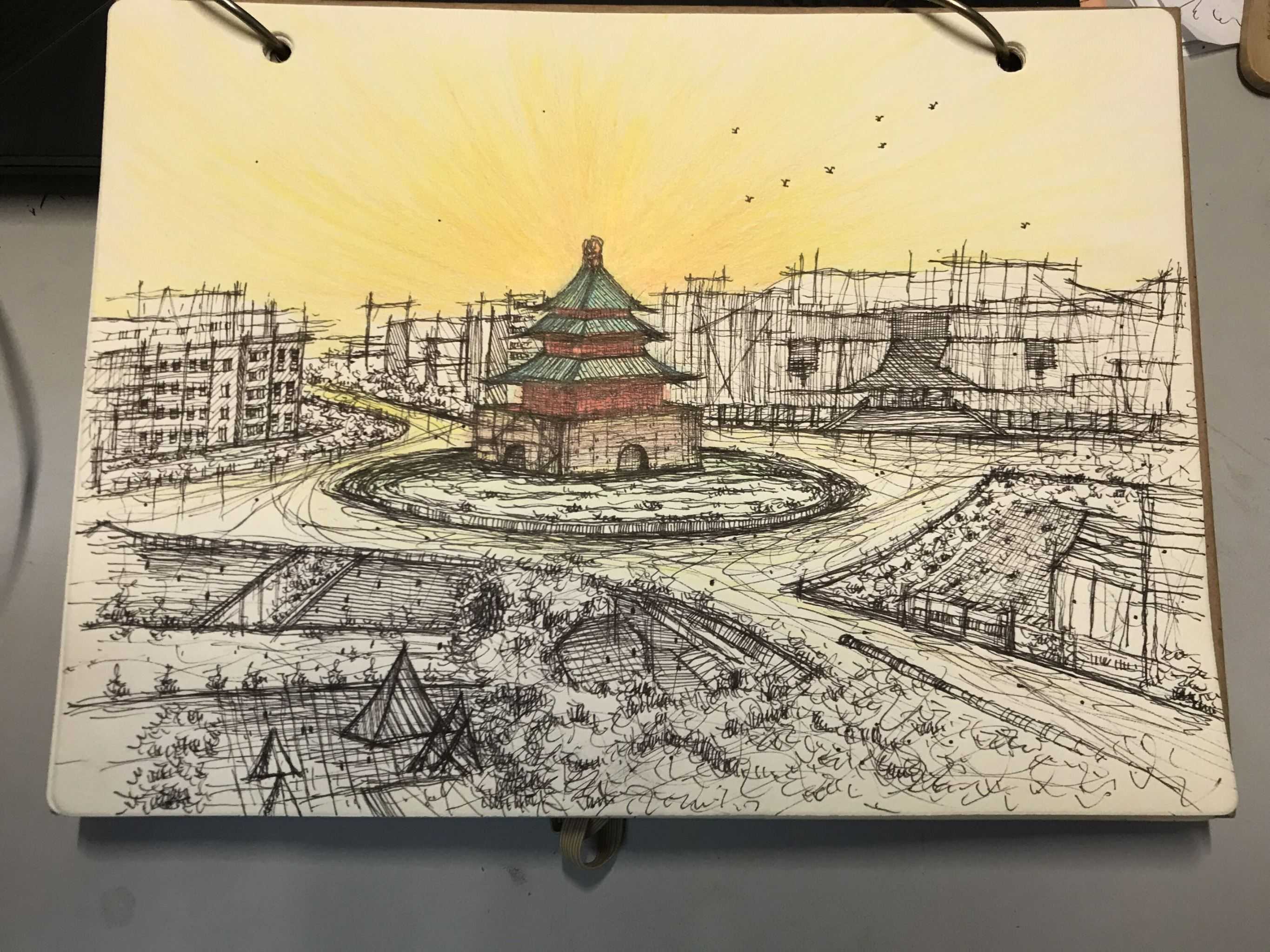 建筑设计空间绘画