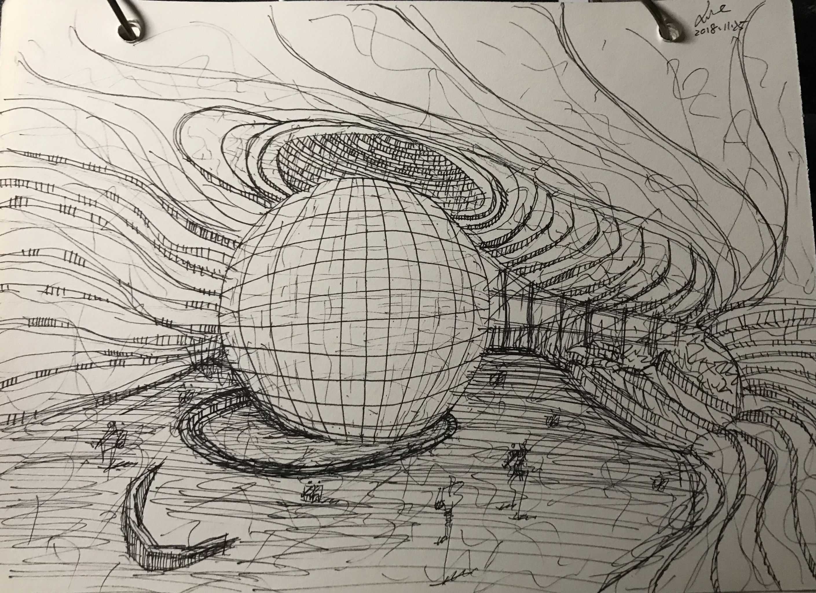 建筑设计空间绘画