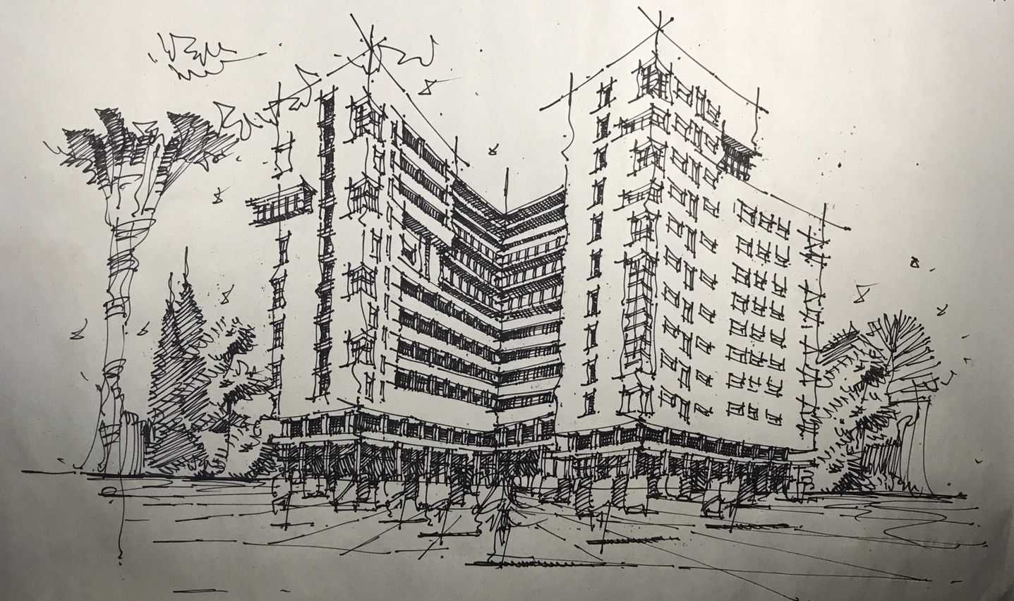 建筑设计空间绘画