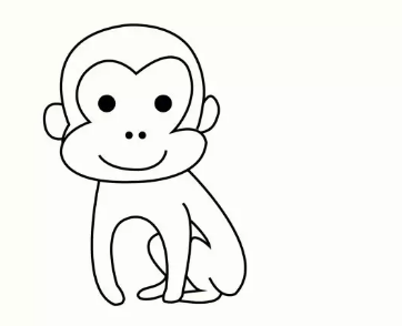一步步教你画一个简笔画小猴子