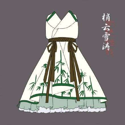 各种古风小裙子绘画案例