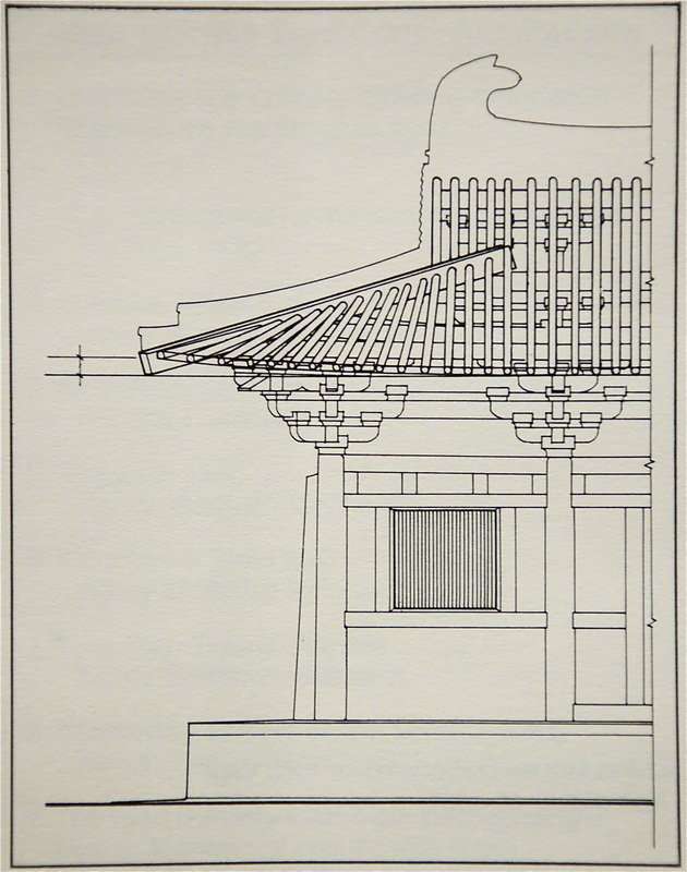 素描排线 古代木制建筑房屋线稿