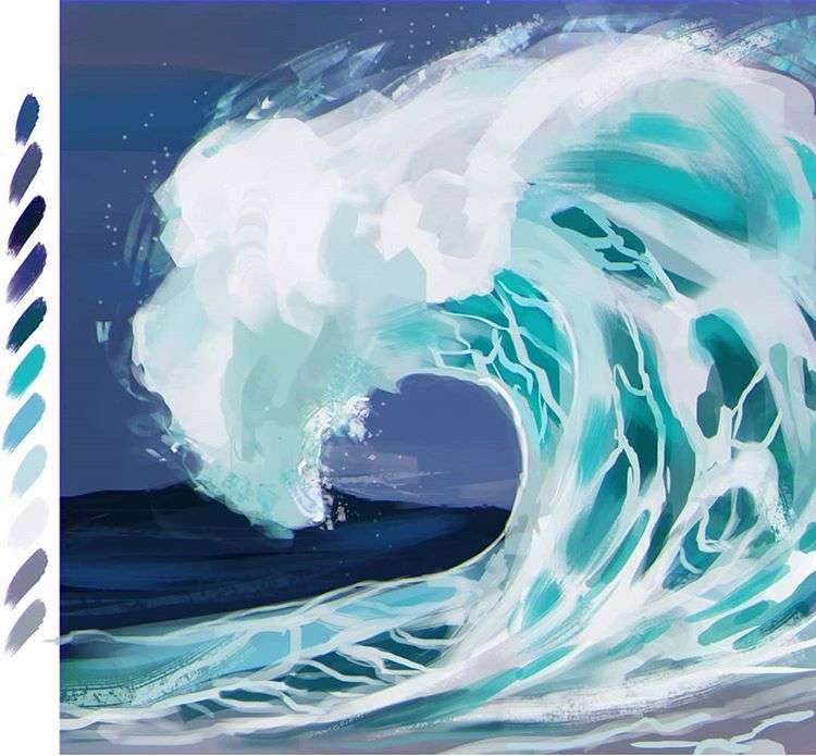 画海浪