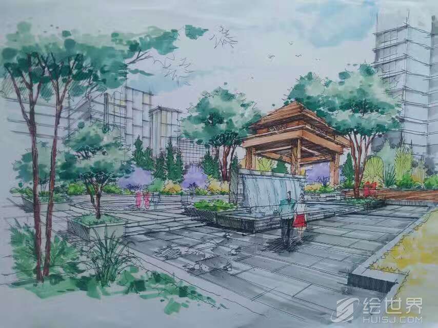 可以手绘的风景图
