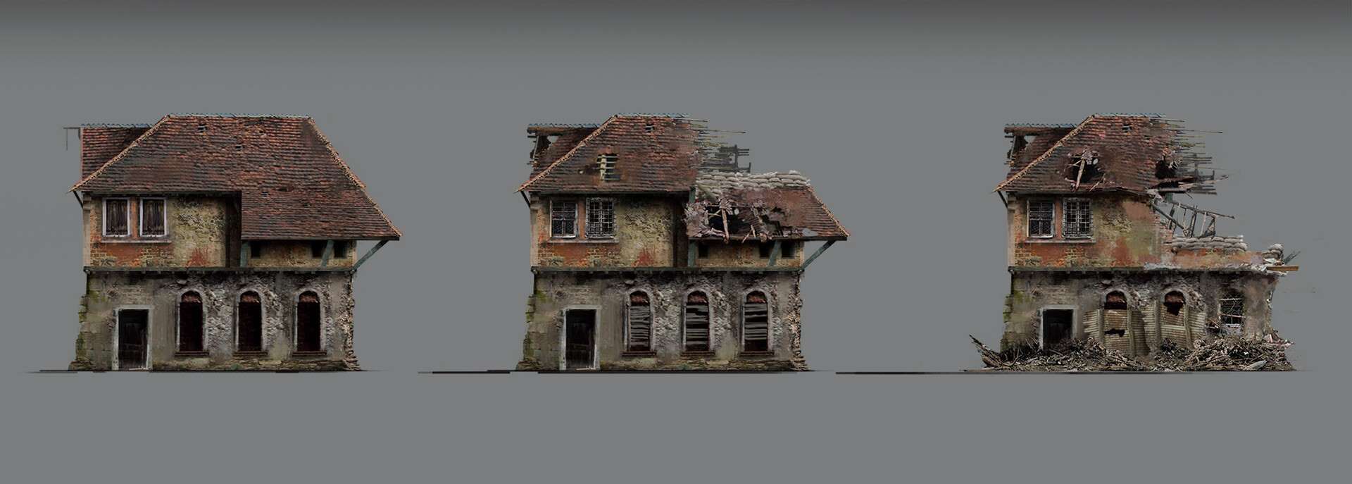 古老的房屋建筑素材