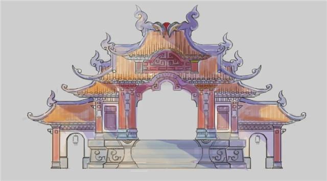 中式建筑场景表现绘制教程