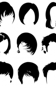 男女各种头发、毛发笔刷免费下载