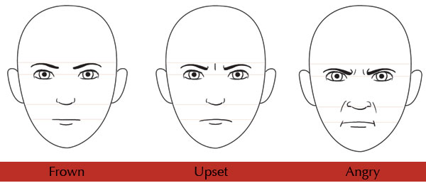 皱眉  