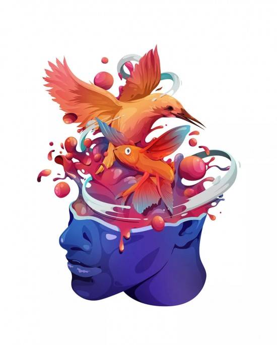 几组具有想象力的创意插画设计