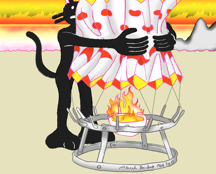 坚忍的黑猫和燃烧的世界：昆汀·杜福尔（Quentin Dufour）在他的混沌插图上 ...