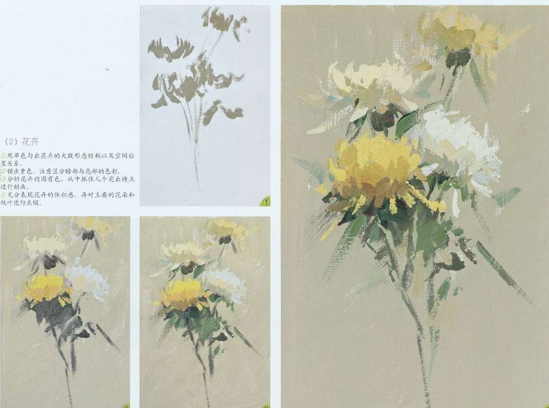 水彩花卉水彩背景唯美植物菊花插画图片-千库网