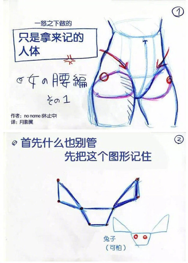 动漫屁股臀部画法讲解