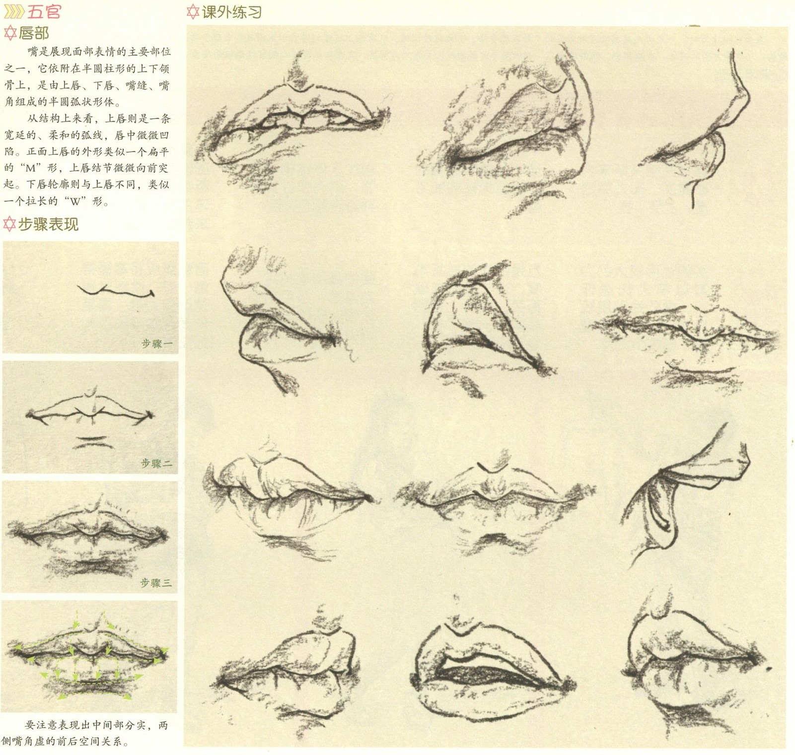 怎么画出好看的嘴巴和嘴唇？教你画不同表情下的嘴巴和嘴唇！ - 学院 - 摸鱼网 - Σ(っ °Д °;)っ 让世界更萌~ mooyuu.com