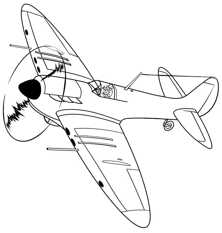 教你用绘画中的一点透视画一架飞机