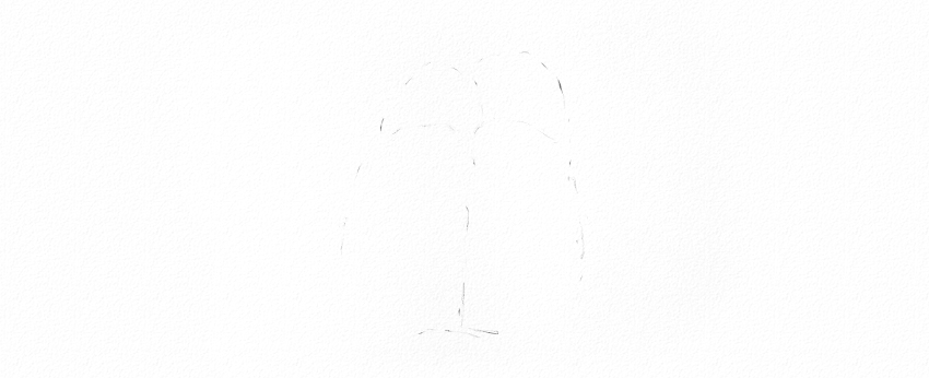 如何用铅笔快速画一颗垂柳